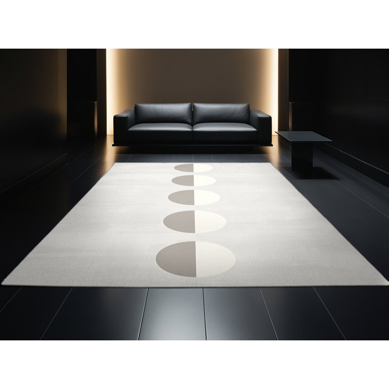 Soft Plush Esquibel Halloween Modern & Contemporary Abstract Area Rug in Gray – Gray Binding, 5x8