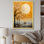 «Yellow Old Carriot Cart Melody» sur toile jaune