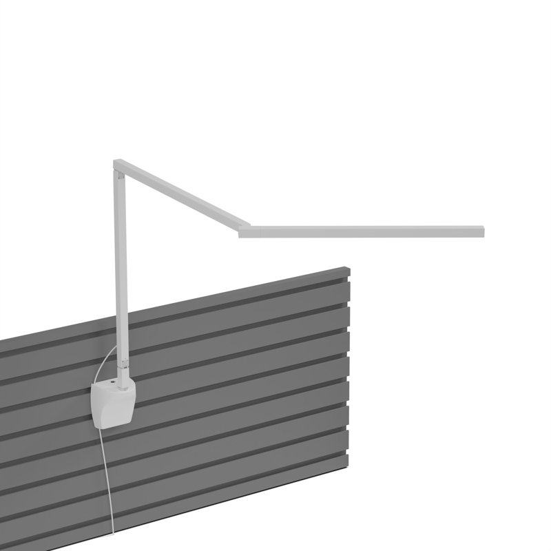 Lampe de bureau Z-Bar Gen 4 avec fixation murale à lattes, Blanc mat, 3 500K, H 12,5 po x l 25,6 po x P 7,5 po
