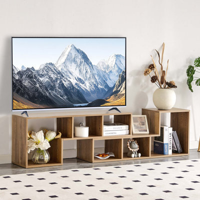 2 Pieces Cube TV Stand,Free Combination Gaming Entertainment Center Media Stand,Open Storage Bookcase Shelf for Living Room,2 Shelf Bookcase L-Shaped TV Console Stand, 55.1*11.8*17.1