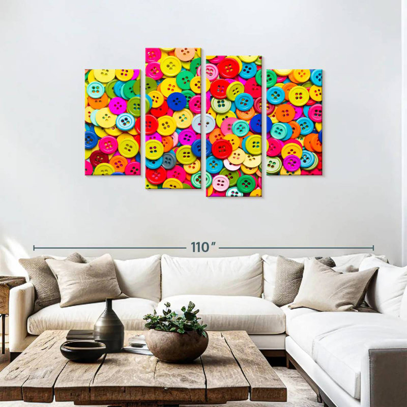 Senne Buttons Collection, 48" H x 75" W