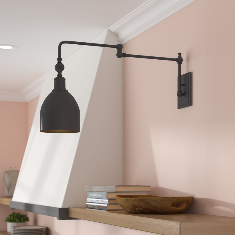 Seraphine Steel Swing Arm Sconce - Adjustable Light