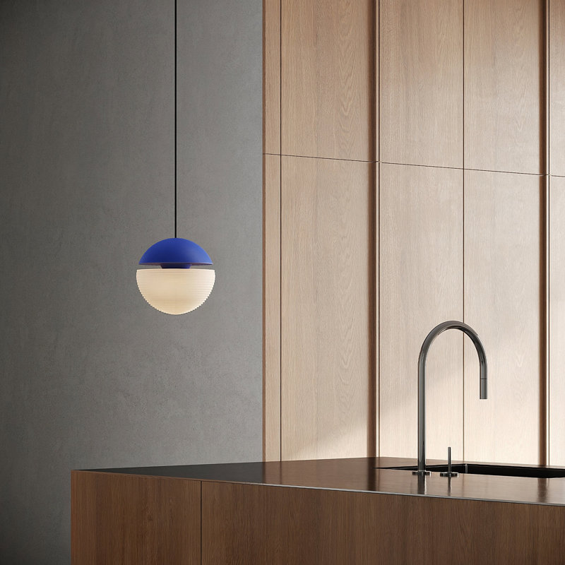 Cora Pendant Light, Cobalt, White