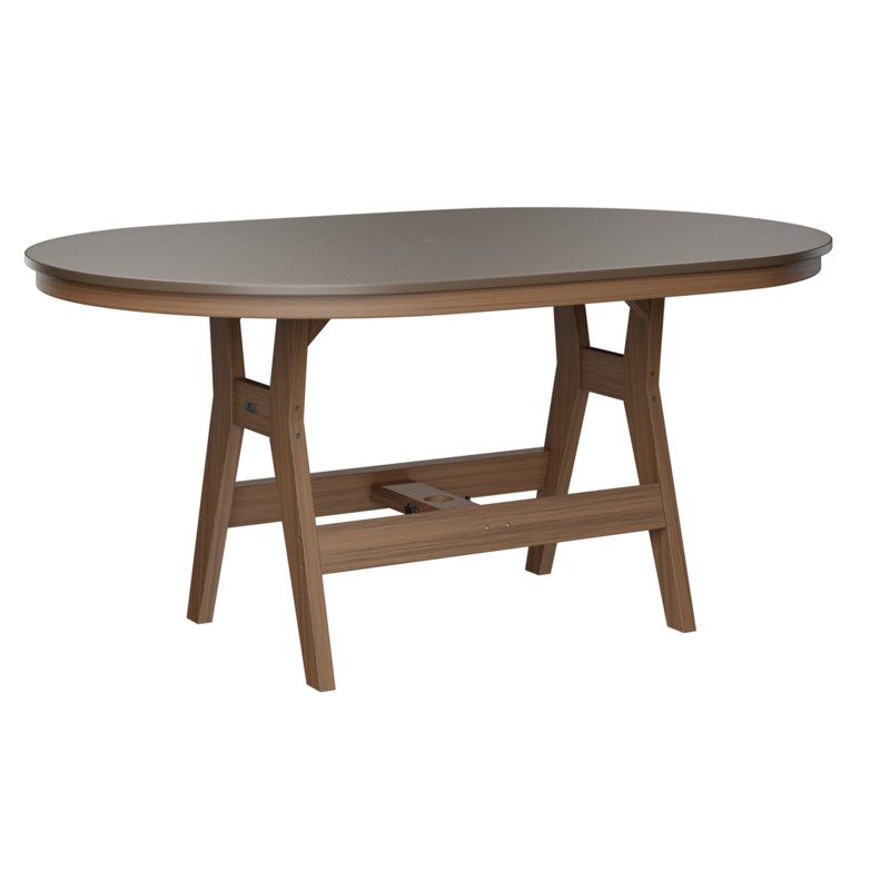 Table de bar berlinoise Berlin, Bronze martelé, Acajou antique, H 38,87 po x l 64 po x P 44 po