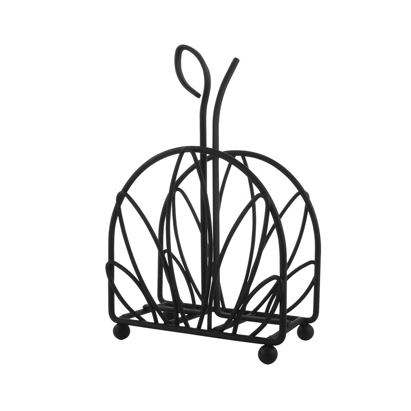 Porte-serviette feuille, Noir