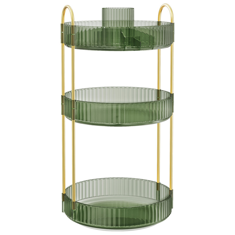 23x23x47.5cm Plastic Makeup Organiser, Green