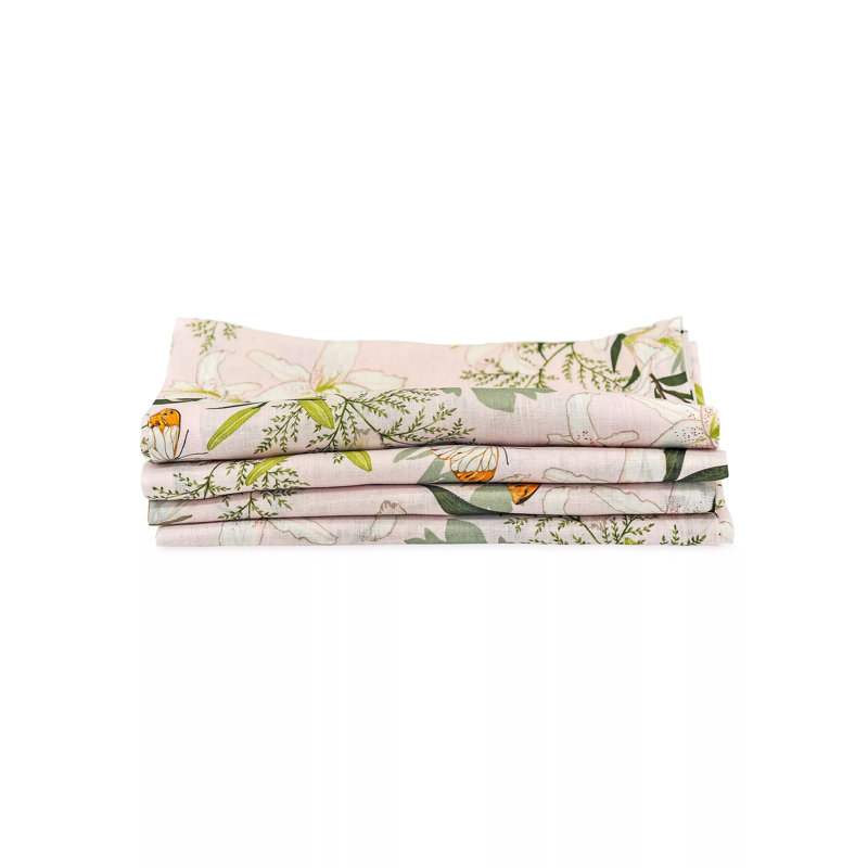 Floral Linen Square Napkins