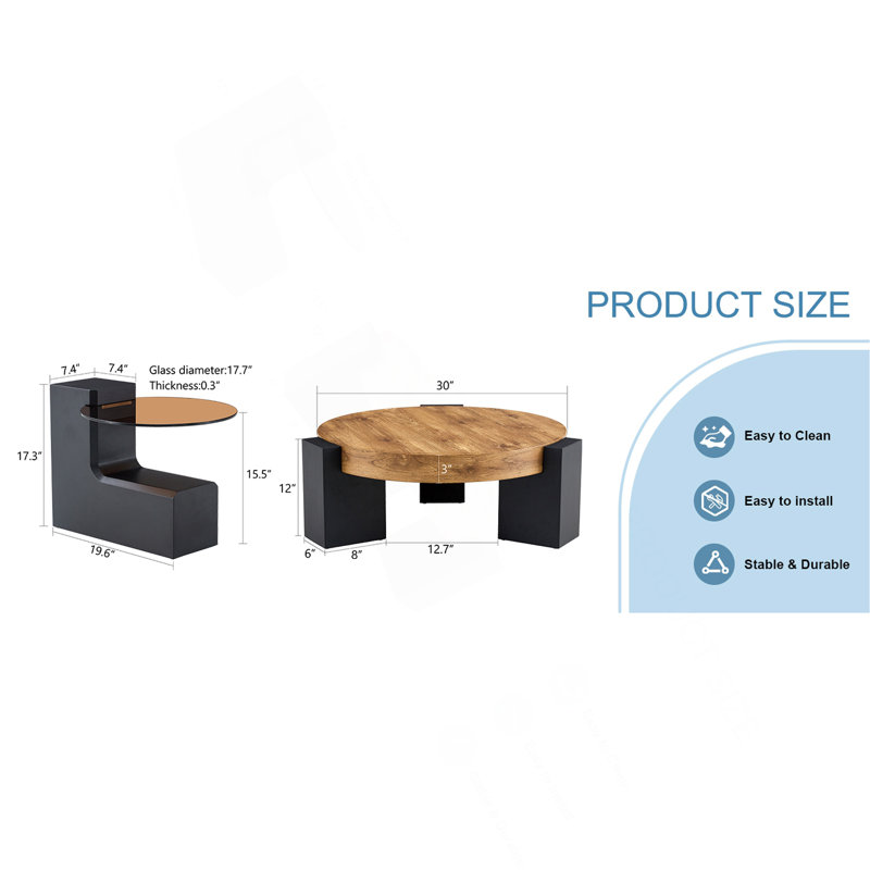 The Detachable Double-Decker Coffee Table, The Stylish Design Is More Precious, And The Detachable Design Can Make The Use Of Space More Flexible And Suitable For Various Scenes.