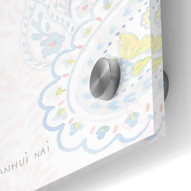  'Jaipur 1 C' by Danhui Nai Acrylic Glass Wall Art, 12" x 12", H 24 po x l 24 po x P 0,2 po