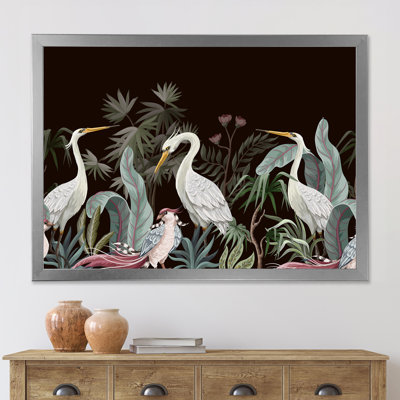 Chinoiserie avec oiseaux et pivoines III - peinture sur toile