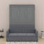 Lit escamotable double avec coussin-1893938615