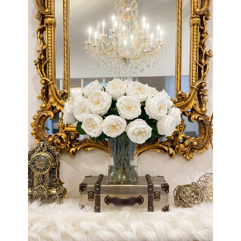Arrangement d'hortensias dans un vase, Blanc