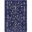 Tapis à poils longs couleur denim-593626322