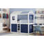 Lit simple superposé en bois avec tente-293362428-293362430