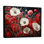 White And Red Crimson Flower S Embrace - Flower Canvas Wall Art