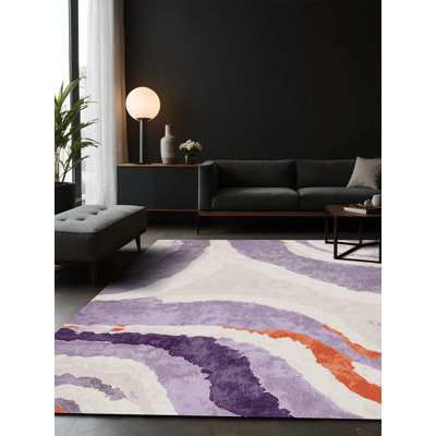Tapis gris soyeux et moelleux