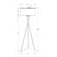 Lighting, 62 po, lampe sur pied, métal, abat-jour gris, contemporain-948063810