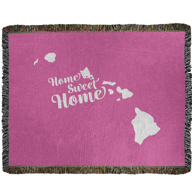 Jeté en coton tissé honolulu doux, l 50 po x L 60 po, Rose