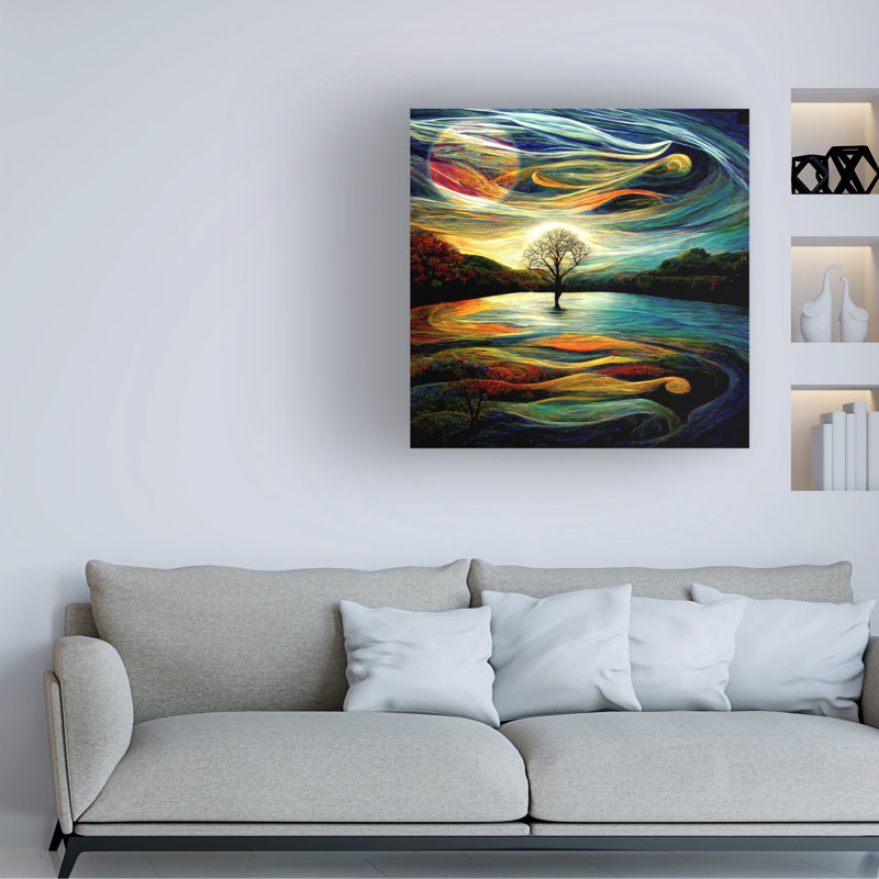 Art sur toile «Bachelor Sasha, madame lune II», H 35 po x l 35 po