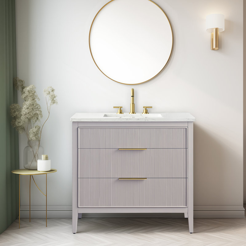 Emma 36" W Single Vanity, Taupe
