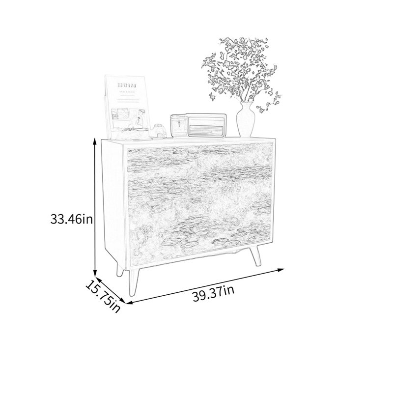 Armoire de rangement élégante en noyer