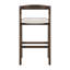 Ensemble de 2 tabourets d'intérieur en bois d'hévéa avec revêtement doux-129903723