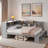 L-shaped Daybed With Storage Cabinets, Shoe Cabinet And Usb Ports-172739555