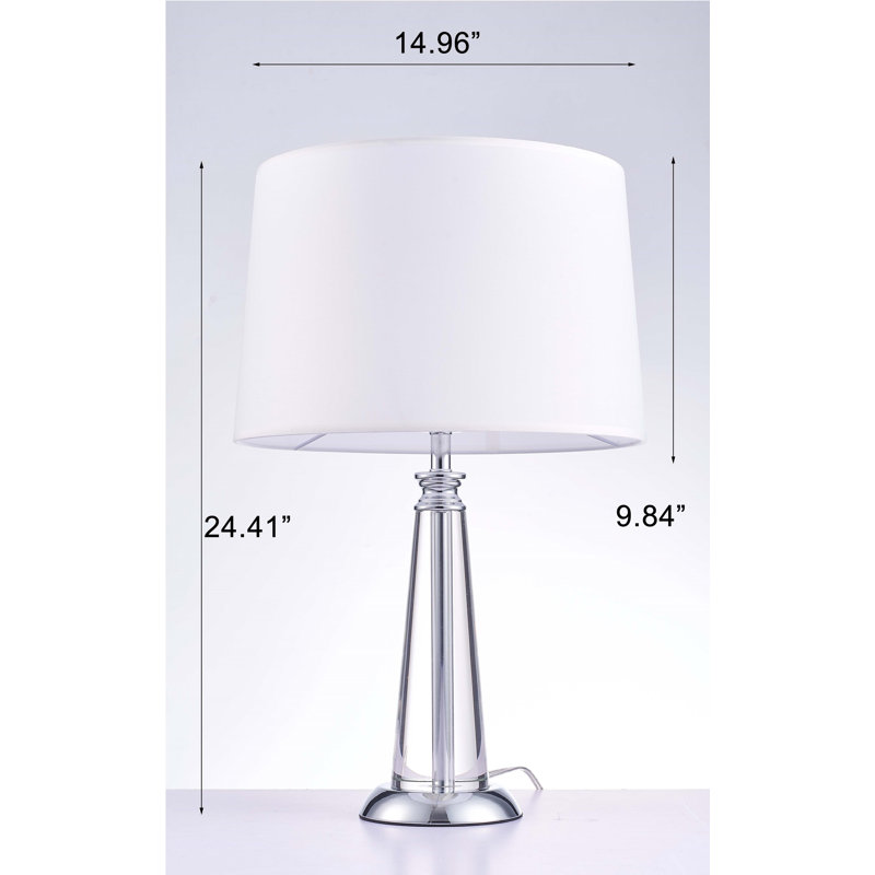 Lampe de table Canova Lucite & Silver