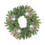 Couronne de Noël artificielle en pin vert et brun avec porte-bougie - 21 pouces non éclairé