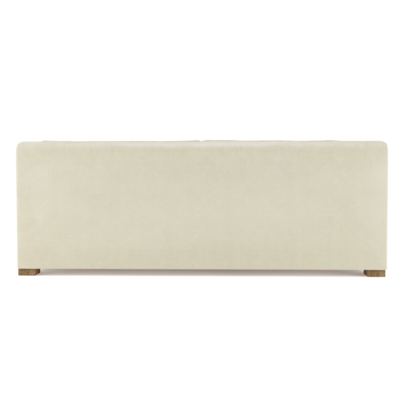 Causeuse Crosby, Cuir rétro albâtre, H 32,5 po x l 72 po x P 43 po, Patiné