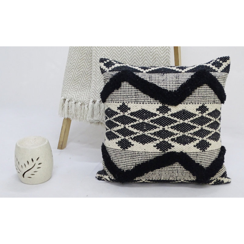 Chevron Cotton Blend Throw Pillow