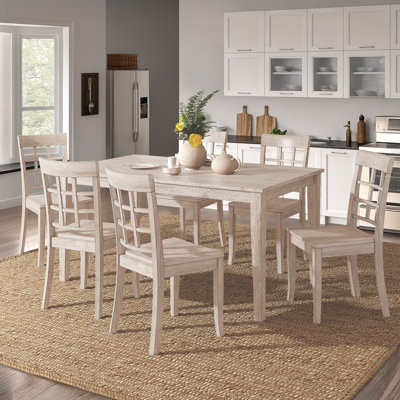 Alexa-Mae 6-Person Solid Wood Four-Leg Dining Set