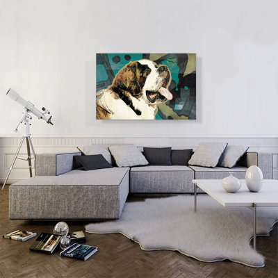 «Saint Bernard Dog Breed», reproduction d'impression sur toile tendue