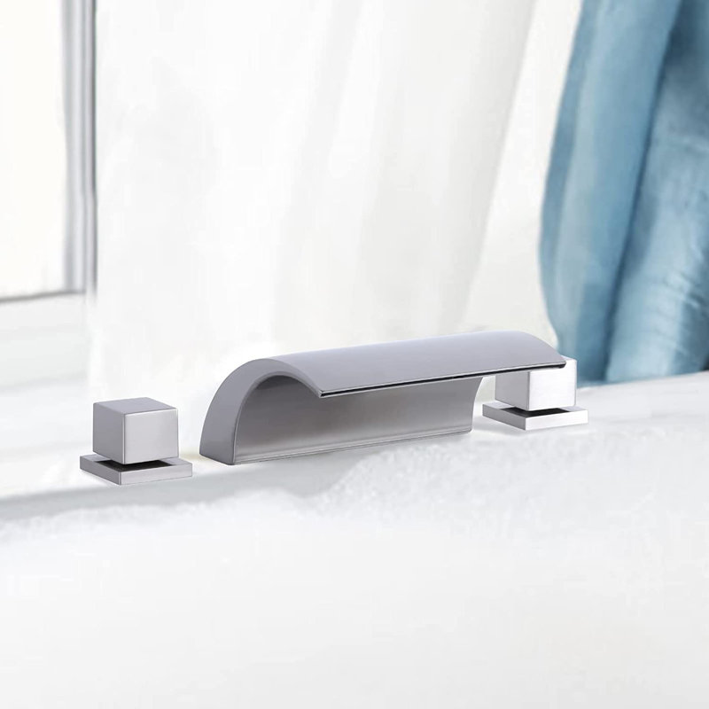 Deck Tub Spout with Diverter, Brushed Nickel