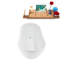 1404.6mm x 718.8mm Freestanding Soaking Acrylic Bathtub-1013646235