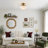 Semi Flush Mount with White Schoolhouse Glass