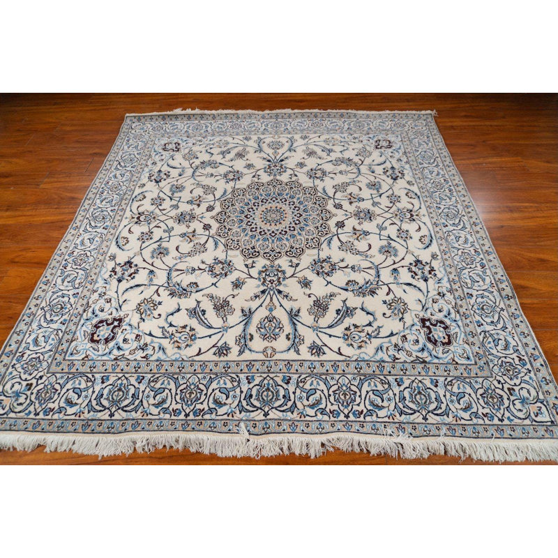 Tapis turc en soie noué à la main 6 x 6