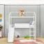 Lit mezzanine simple en métal avec glissoire et tableau d'écriture-997284285
