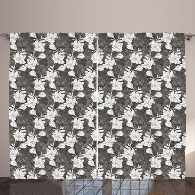 Coatney Polyester Semi Sheer Curtain Pair