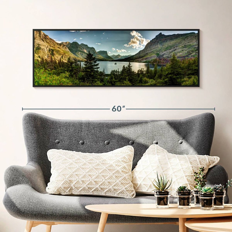 Montana, Montana, 46 po x 16 po, Cadre flottant noir