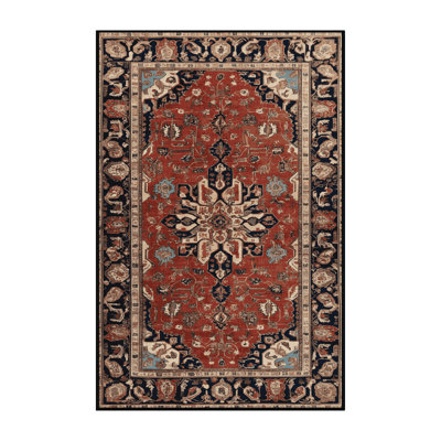 Machine Washable Persian Brown Area Rug