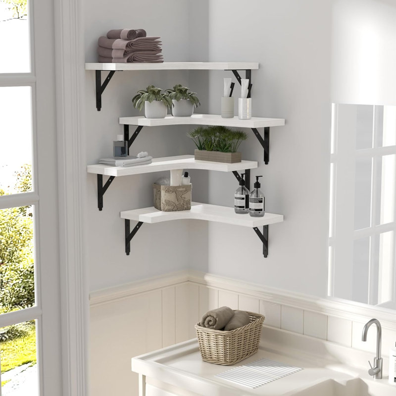 Étagères de salle de bain Pjotrs, Blanc