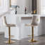 Ensemble de 2 tabourets de bar, avec repose-pieds chromé et base pivotante réglable en hauteur-836924088