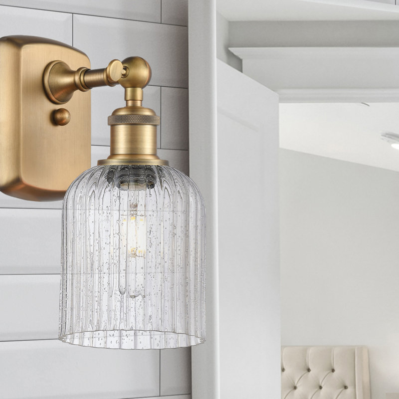 Northgate Steel Armed Sconce, Brushed Brass, Seedy