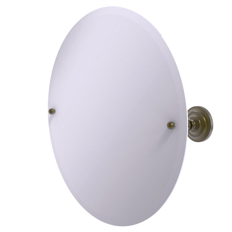 Miroir rond 22 po Gober, Laiton antique