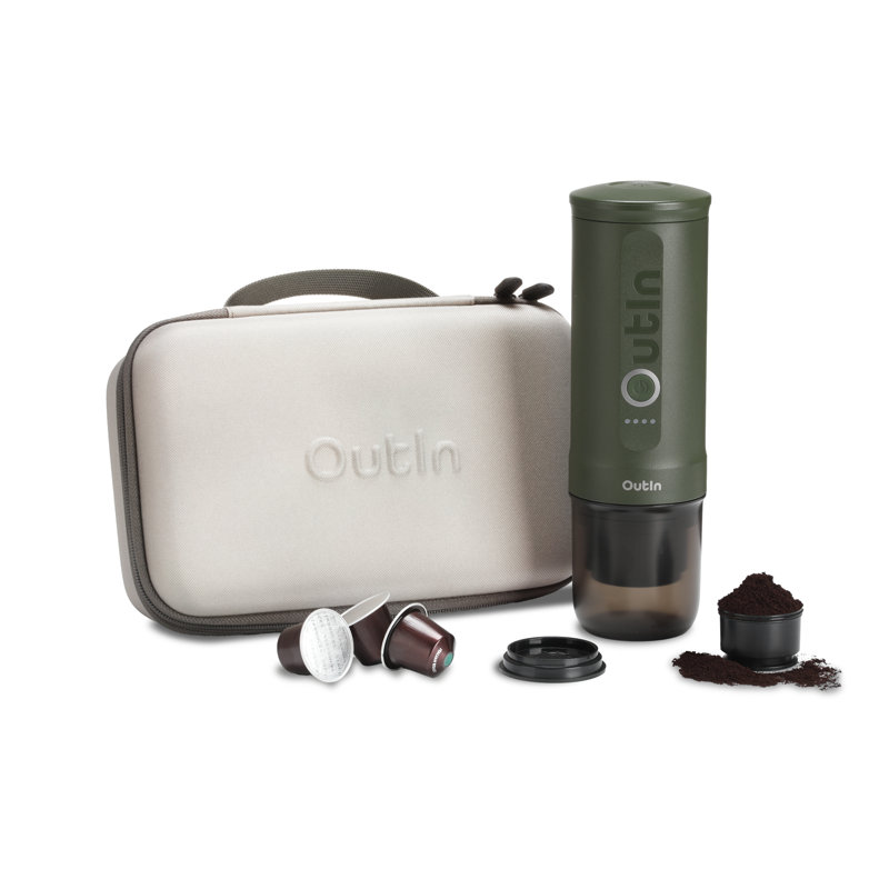 Ensemble de voyage Outin Nano Portable Espresso (vert forêt), Vert forêt