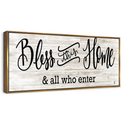 Plaque murale «Bless This Home»