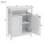Armoire de rangement pour salle de bain avec portes à double volets - blanc