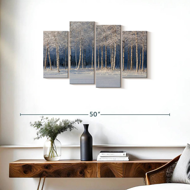 Alvord Birch Trees In Winter, 22" H x 36" W