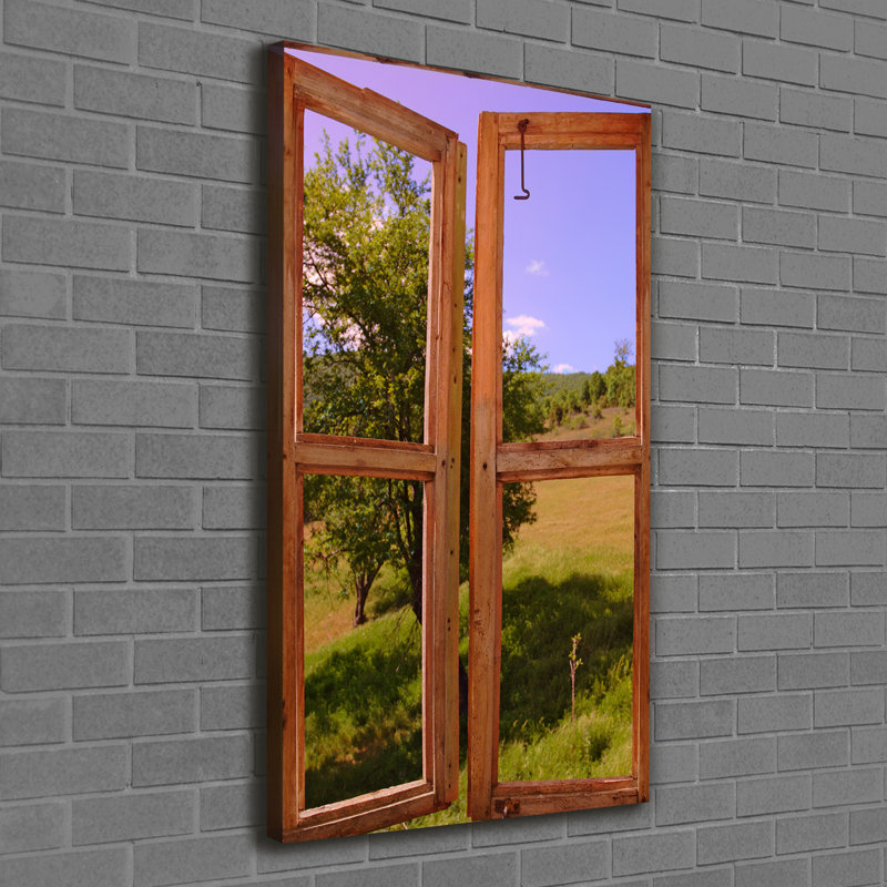 Landscape Outside The Window - Wrapped Canvas Print